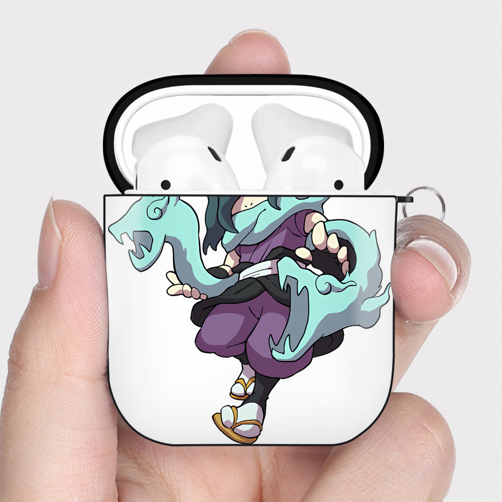 （画像用） 妖怪ウォッチ Yo-kai Watch AirPods 第2世代保護ケース ハードシェル ブラック 耐衝撃・防指紋・カラビナ付き