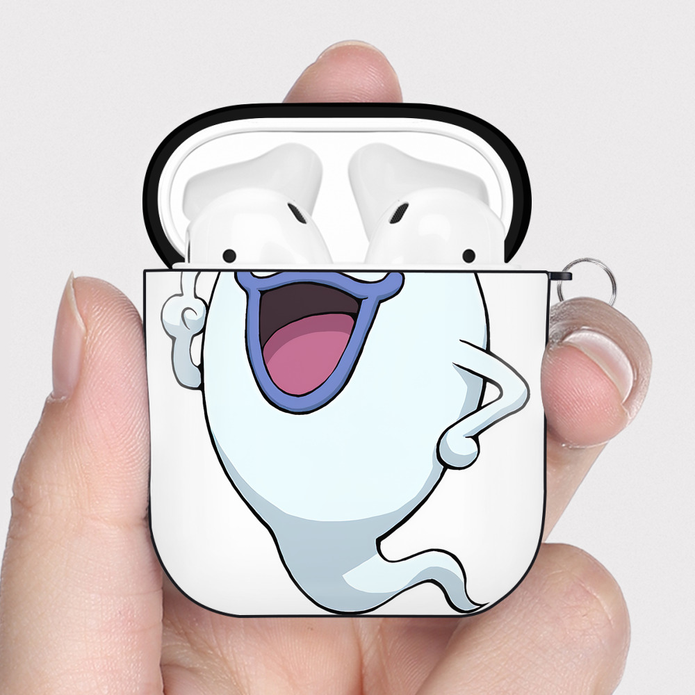 （画像用） 妖怪ウォッチ Yo-kai Watch AirPods 第2世代保護ケース ハードシェル ブラック 耐衝撃・防指紋・カラビナ付き