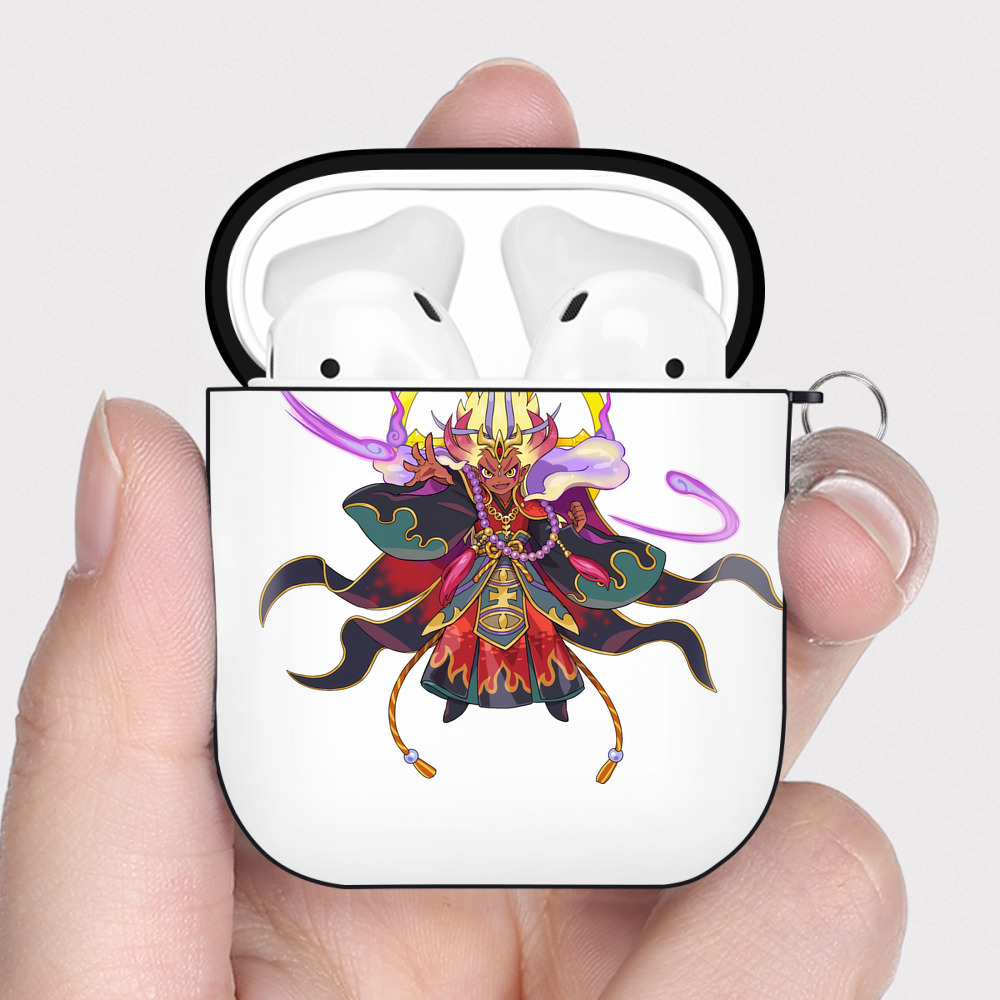（画像用） 妖怪ウォッチ Yo-kai Watch AirPods 第2世代保護ケース ハードシェル ブラック 耐衝撃・防指紋・カラビナ付き
