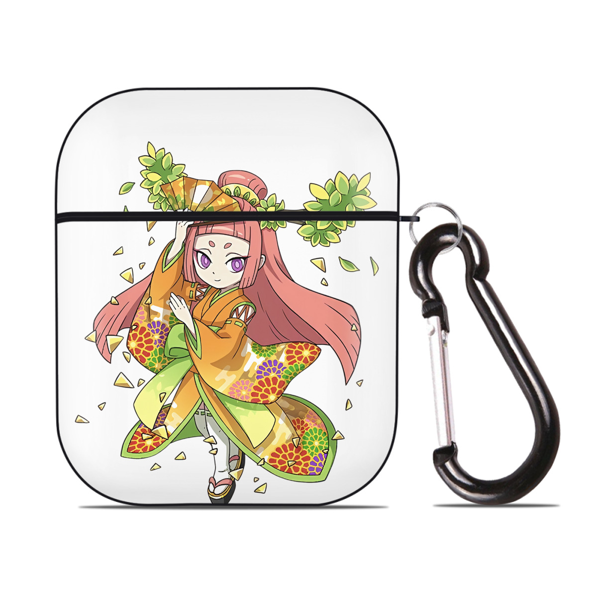 （画像用） 妖怪ウォッチ Yo-kai Watch AirPods 第2世代保護ケース ハードシェル ブラック 耐衝撃・防指紋・カラビナ付き
