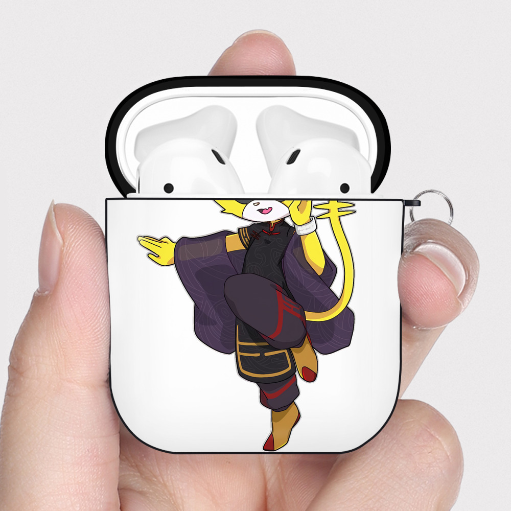 （画像用） 妖怪ウォッチ Yo-kai Watch AirPods 第2世代保護ケース ハードシェル ブラック 耐衝撃・防指紋・カラビナ付き