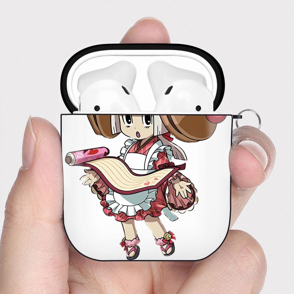 （画像用） 妖怪ウォッチ Yo-kai Watch AirPods 第2世代保護ケース ハードシェル ブラック 耐衝撃・防指紋・カラビナ付き