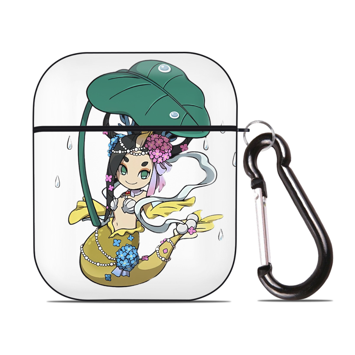 （画像用） 妖怪ウォッチ Yo-kai Watch AirPods 第2世代保護ケース ハードシェル ブラック 耐衝撃・防指紋・カラビナ付き