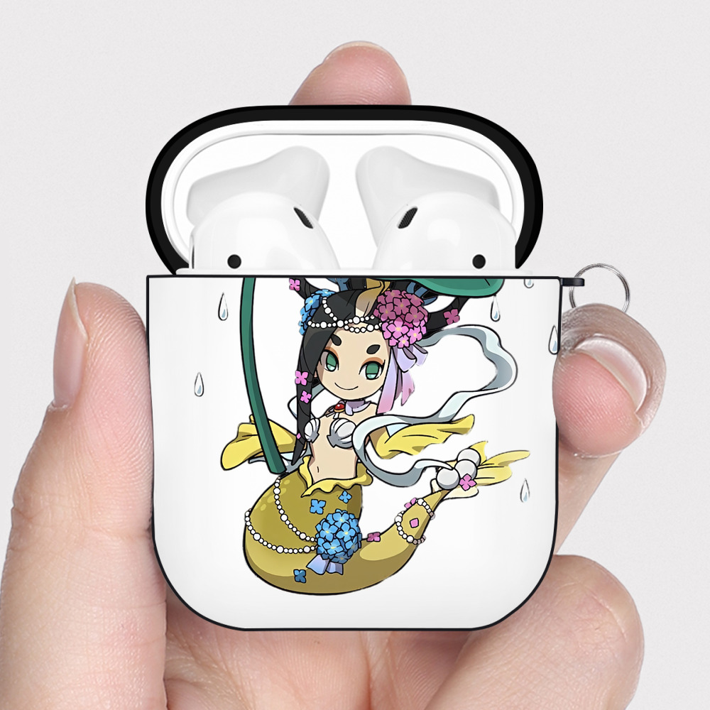 （画像用） 妖怪ウォッチ Yo-kai Watch AirPods 第2世代保護ケース ハードシェル ブラック 耐衝撃・防指紋・カラビナ付き