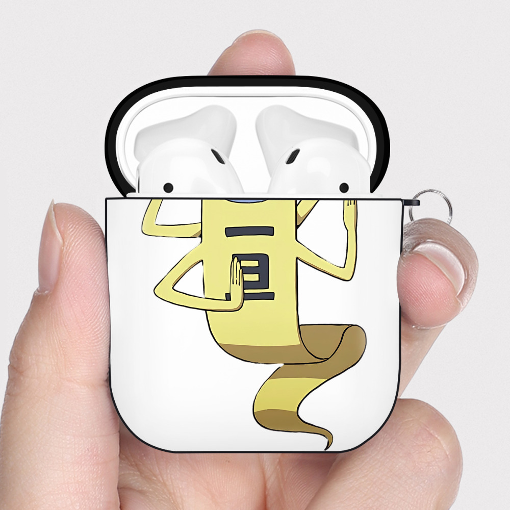 （画像用） 妖怪ウォッチ Yo-kai Watch AirPods 第2世代保護ケース ハードシェル ブラック 耐衝撃・防指紋・カラビナ付き