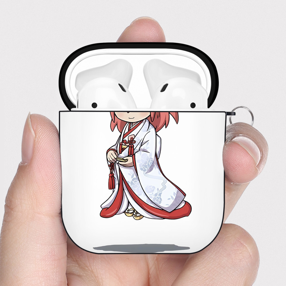 （画像用） 妖怪ウォッチ Yo-kai Watch AirPods 第2世代保護ケース ハードシェル ブラック 耐衝撃・防指紋・カラビナ付き