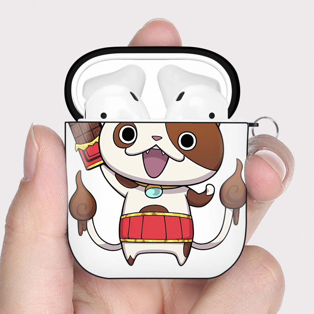 （画像用） 妖怪ウォッチ Yo-kai Watch AirPods 第2世代保護ケース ハードシェル ブラック 耐衝撃・防指紋・カラビナ付き
