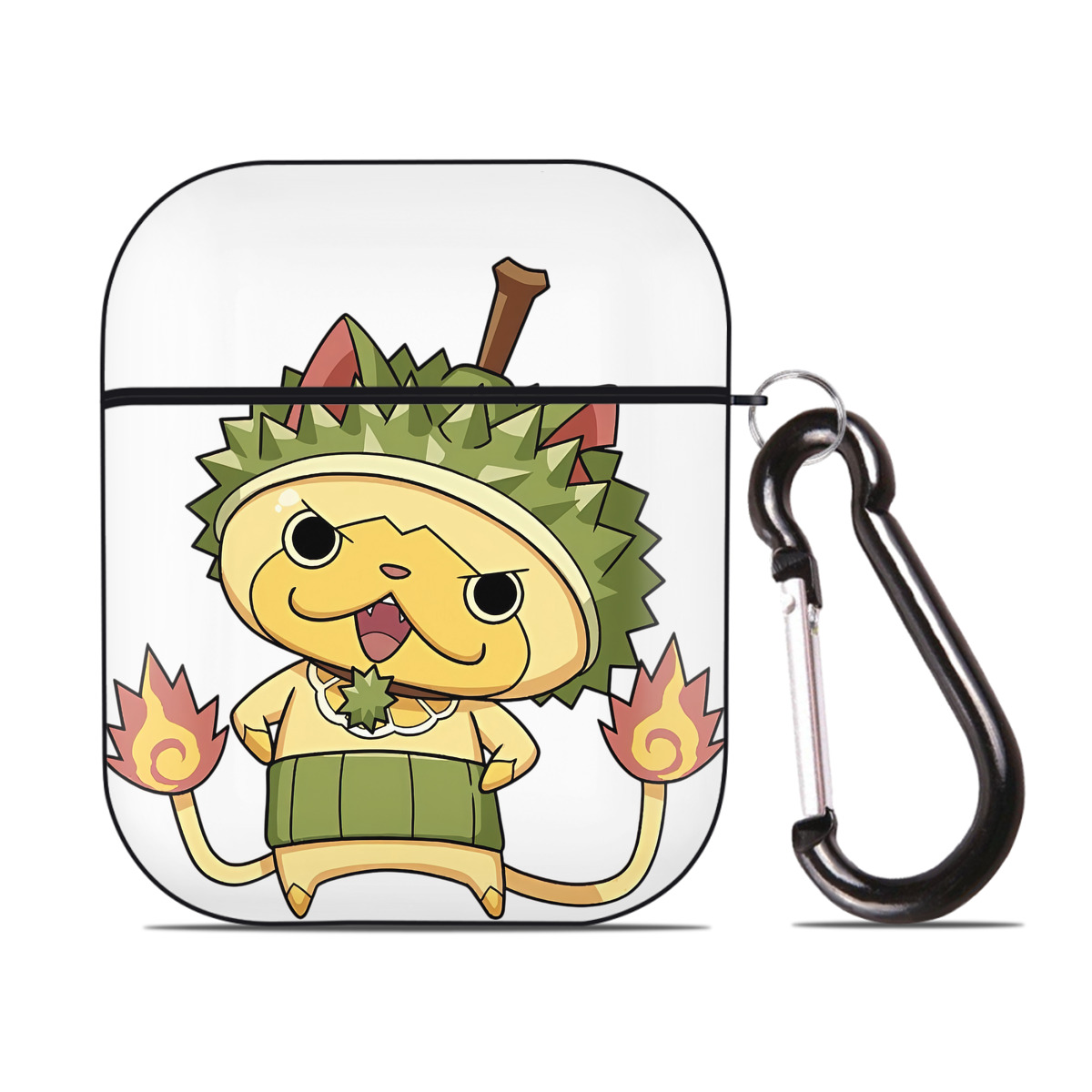 （画像用） 妖怪ウォッチ Yo-kai Watch AirPods 第2世代保護ケース ハードシェル ブラック 耐衝撃・防指紋・カラビナ付き