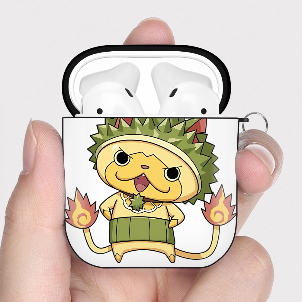 （画像用） 妖怪ウォッチ Yo-kai Watch AirPods 第2世代保護ケース ハードシェル ブラック 耐衝撃・防指紋・カラビナ付き
