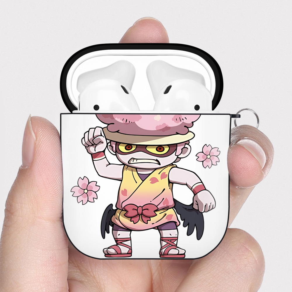 （画像用） 妖怪ウォッチ Yo-kai Watch AirPods 第2世代保護ケース ハードシェル ブラック 耐衝撃・防指紋・カラビナ付き