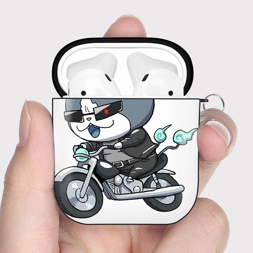 （画像用） 妖怪ウォッチ Yo-kai Watch AirPods 第2世代保護ケース ハードシェル ブラック 耐衝撃・防指紋・カラビナ付き