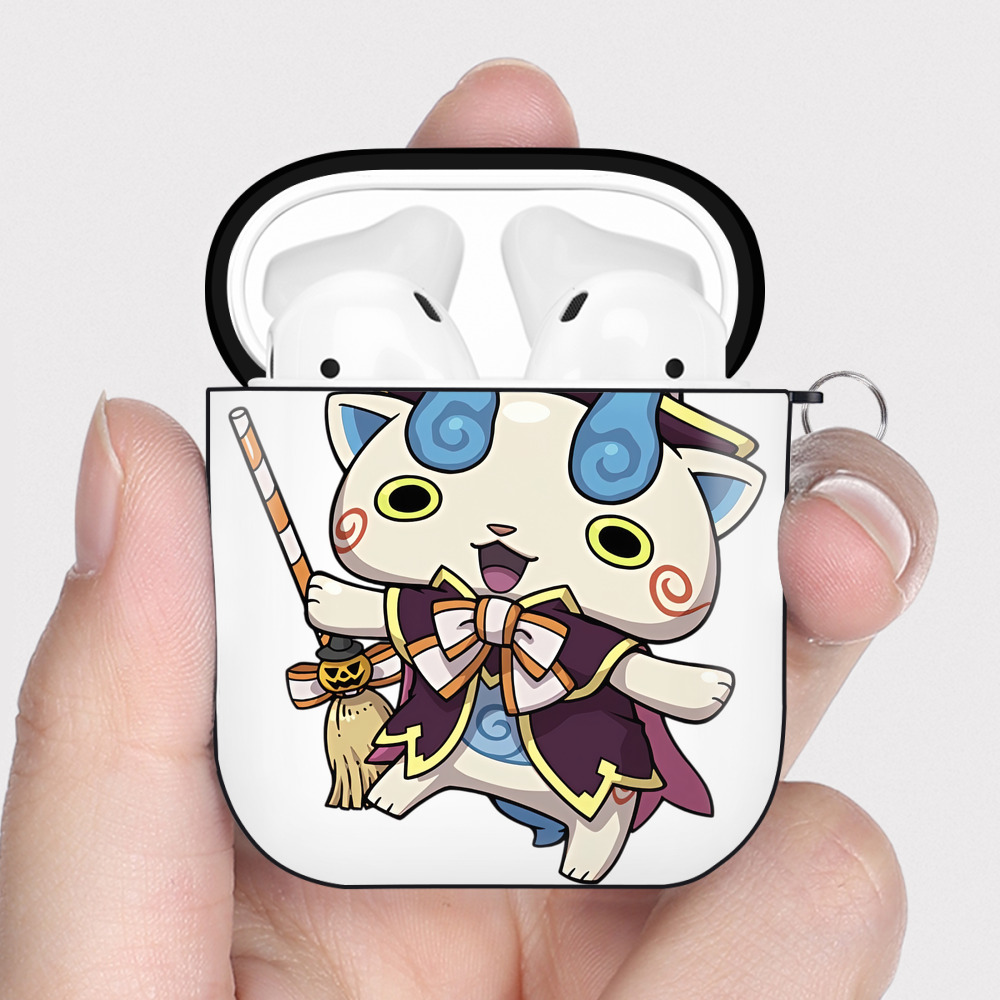 （画像用） 妖怪ウォッチ Yo-kai Watch AirPods 第2世代保護ケース ハードシェル ブラック 耐衝撃・防指紋・カラビナ付き