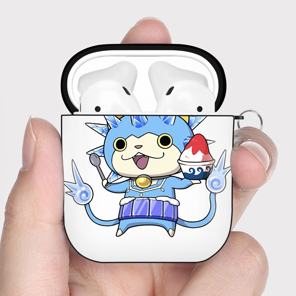 （画像用） 妖怪ウォッチ Yo-kai Watch AirPods 第2世代保護ケース ハードシェル ブラック 耐衝撃・防指紋・カラビナ付き