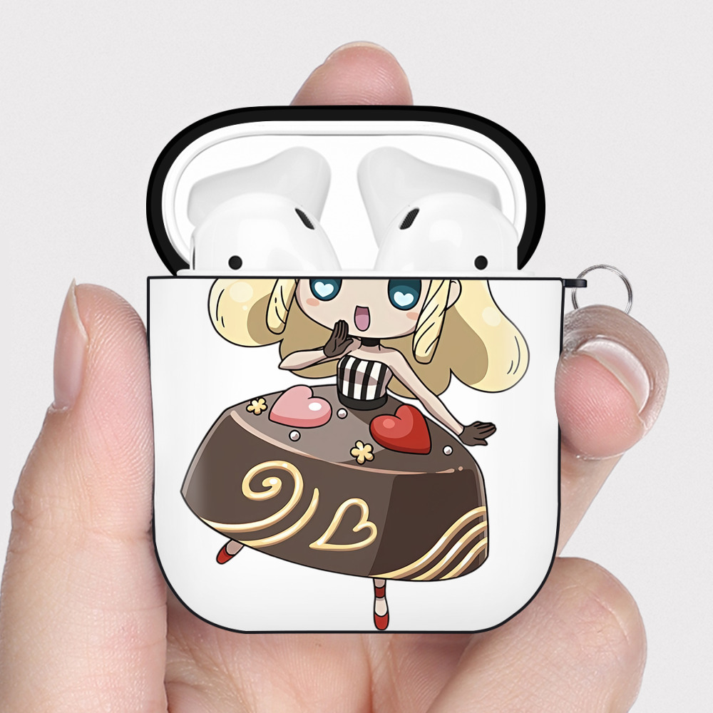 （画像用） 妖怪ウォッチ Yo-kai Watch AirPods 第2世代保護ケース ハードシェル ブラック 耐衝撃・防指紋・カラビナ付き