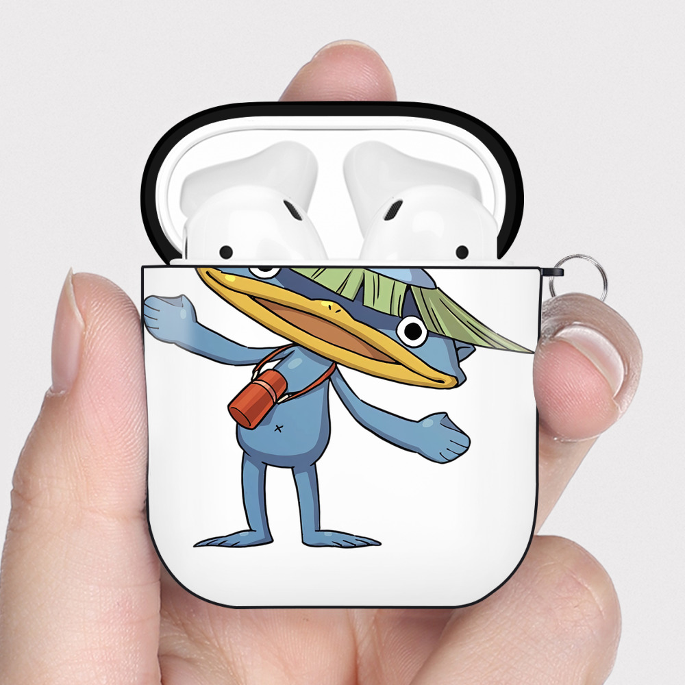 （画像用） 妖怪ウォッチ Yo-kai Watch AirPods 第2世代保護ケース ハードシェル ブラック 耐衝撃・防指紋・カラビナ付き