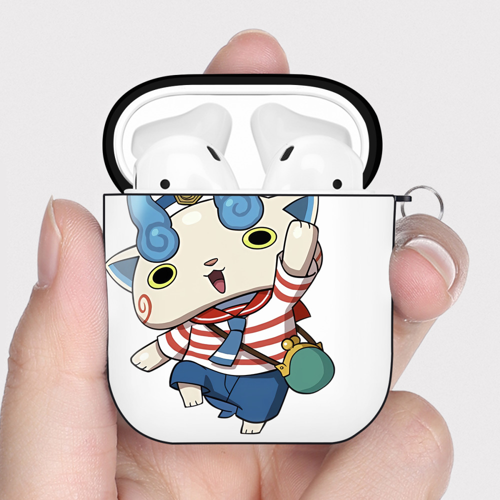 （画像用） 妖怪ウォッチ Yo-kai Watch AirPods 第2世代保護ケース ハードシェル ブラック 耐衝撃・防指紋・カラビナ付き