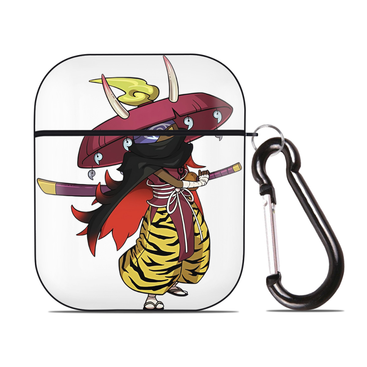（画像用） 妖怪ウォッチ Yo-kai Watch AirPods 第2世代保護ケース ハードシェル ブラック 耐衝撃・防指紋・カラビナ付き