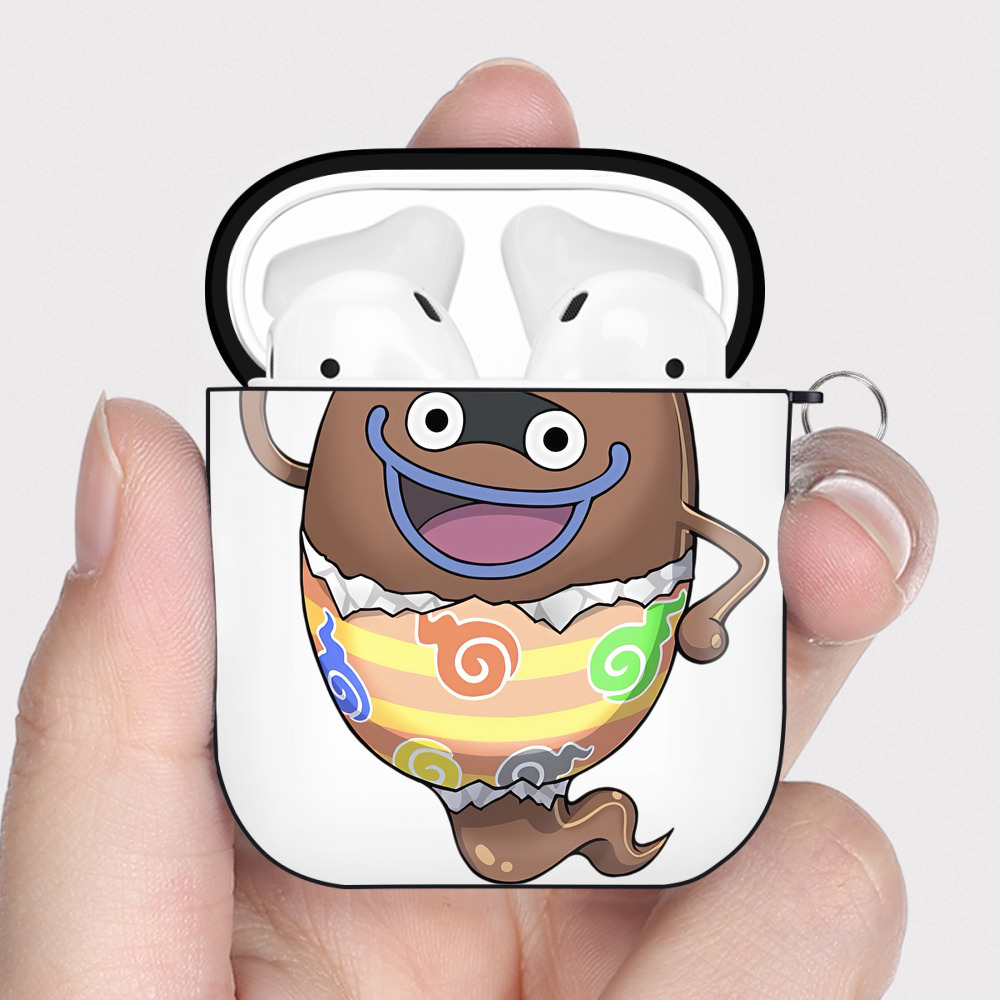 （画像用） 妖怪ウォッチ Yo-kai Watch AirPods 第2世代保護ケース ハードシェル ブラック 耐衝撃・防指紋・カラビナ付き