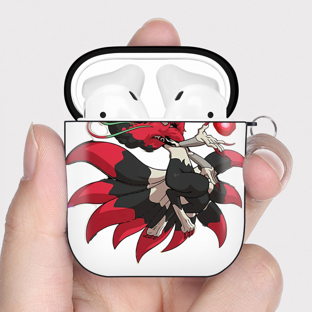 （画像用） 妖怪ウォッチ Yo-kai Watch AirPods 第2世代保護ケース ハードシェル ブラック 耐衝撃・防指紋・カラビナ付き