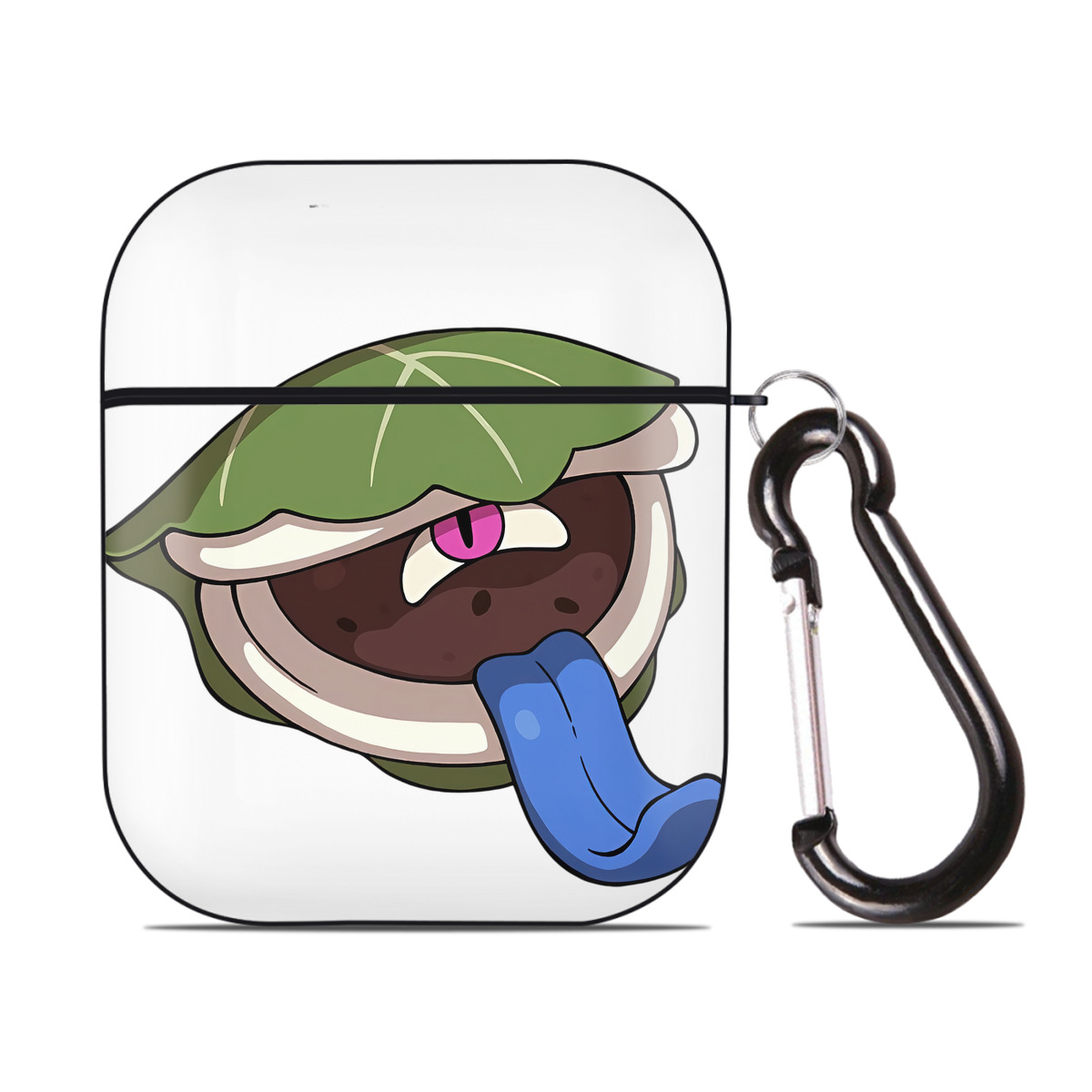 （画像用） 妖怪ウォッチ Yo-kai Watch AirPods 第2世代保護ケース ハードシェル ブラック 耐衝撃・防指紋・カラビナ付き