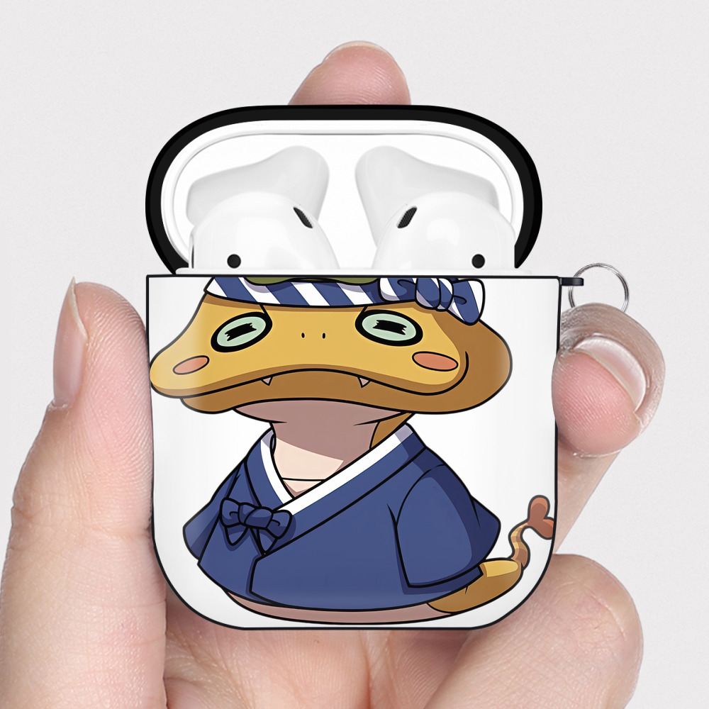 （画像用） 妖怪ウォッチ Yo-kai Watch AirPods 第2世代保護ケース ハードシェル ブラック 耐衝撃・防指紋・カラビナ付き