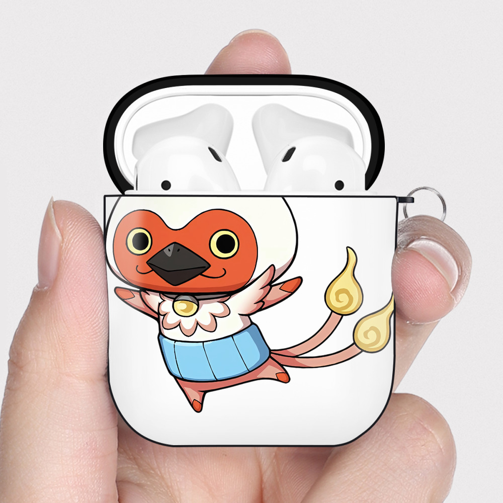 （画像用） 妖怪ウォッチ Yo-kai Watch AirPods 第2世代保護ケース ハードシェル ブラック 耐衝撃・防指紋・カラビナ付き