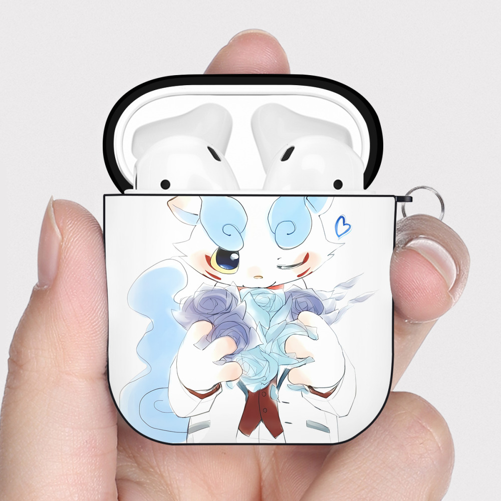（画像用） 妖怪ウォッチ Yo-kai Watch AirPods 第2世代保護ケース ハードシェル ブラック 耐衝撃・防指紋・カラビナ付き