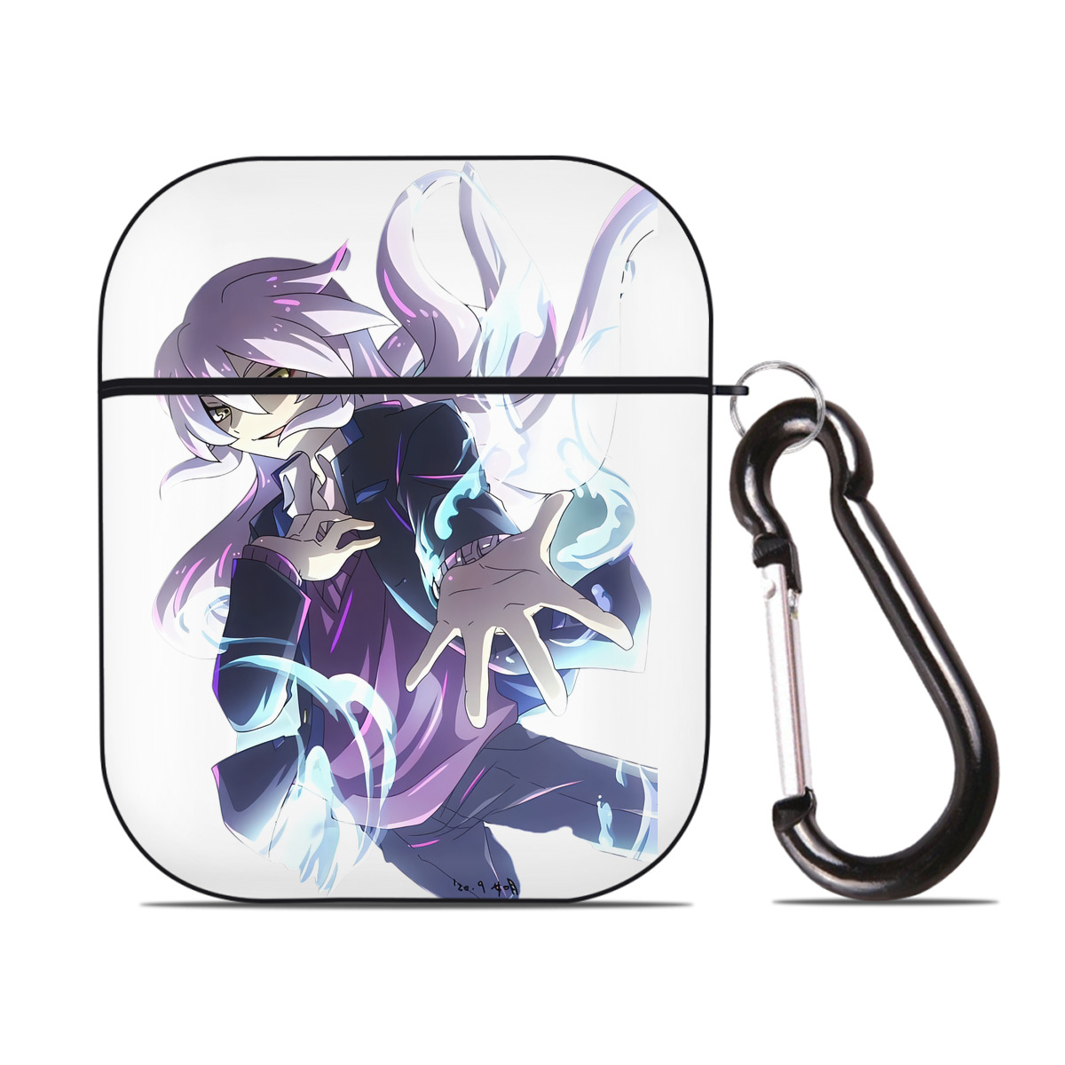 （画像用） 妖怪ウォッチ Yo-kai Watch AirPods 第2世代保護ケース ハードシェル ブラック 耐衝撃・防指紋・カラビナ付き