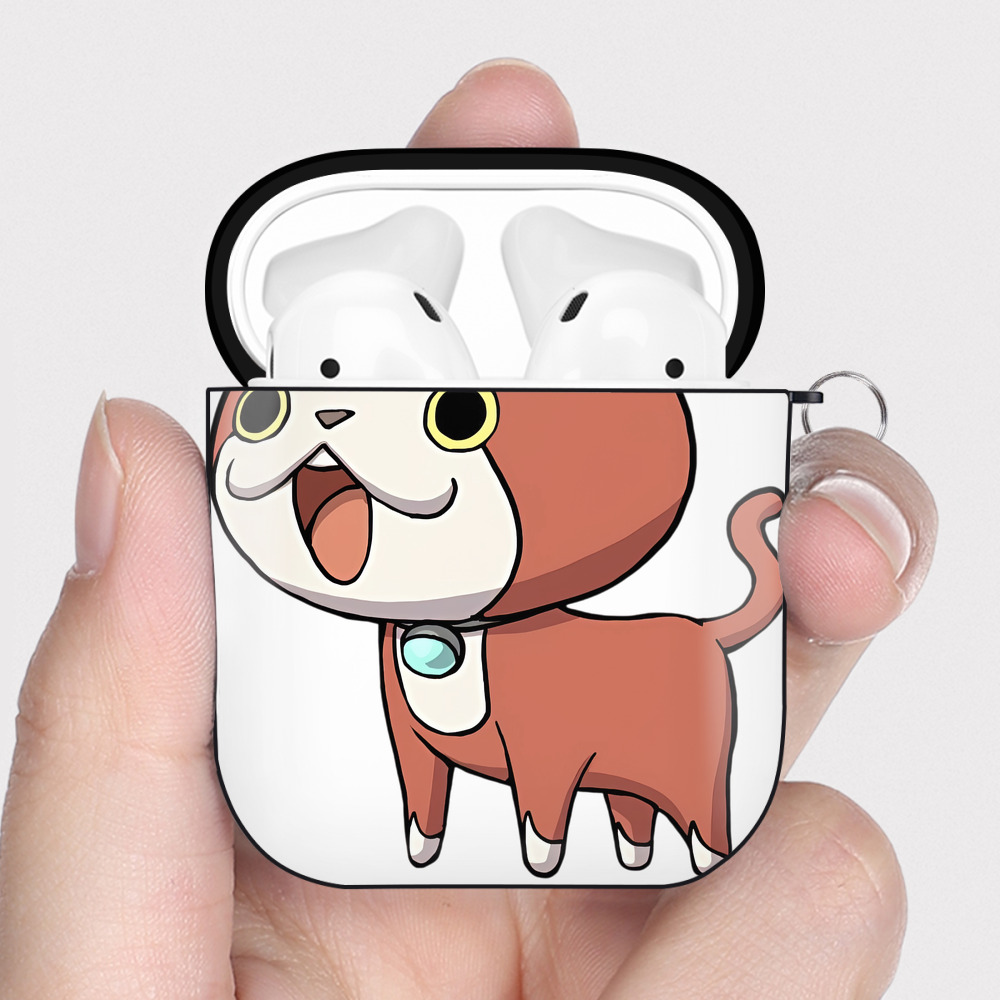 （画像用） 妖怪ウォッチ Yo-kai Watch AirPods 第2世代保護ケース ハードシェル ブラック 耐衝撃・防指紋・カラビナ付き