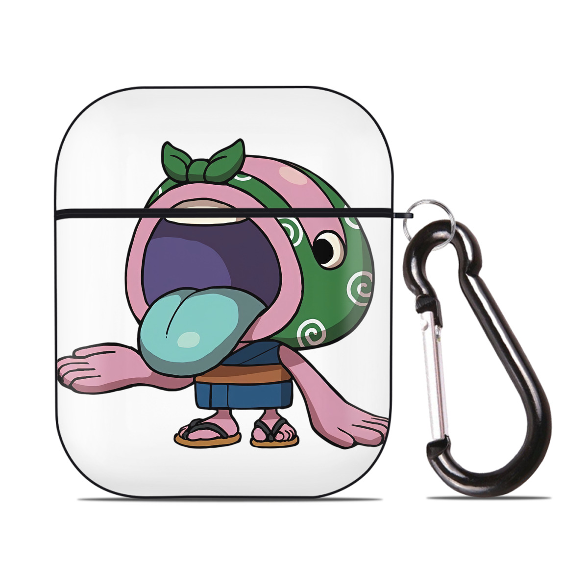 （画像用） 妖怪ウォッチ Yo-kai Watch AirPods 第2世代保護ケース ハードシェル ブラック 耐衝撃・防指紋・カラビナ付き