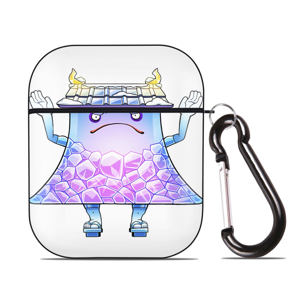 （画像用） 妖怪ウォッチ Yo-kai Watch AirPods 第2世代保護ケース ハードシェル ブラック 耐衝撃・防指紋・カラビナ付き