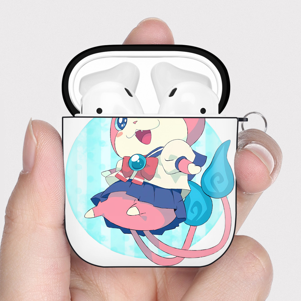 （画像用） 妖怪ウォッチ Yo-kai Watch AirPods 第2世代保護ケース ハードシェル ブラック 耐衝撃・防指紋・カラビナ付き