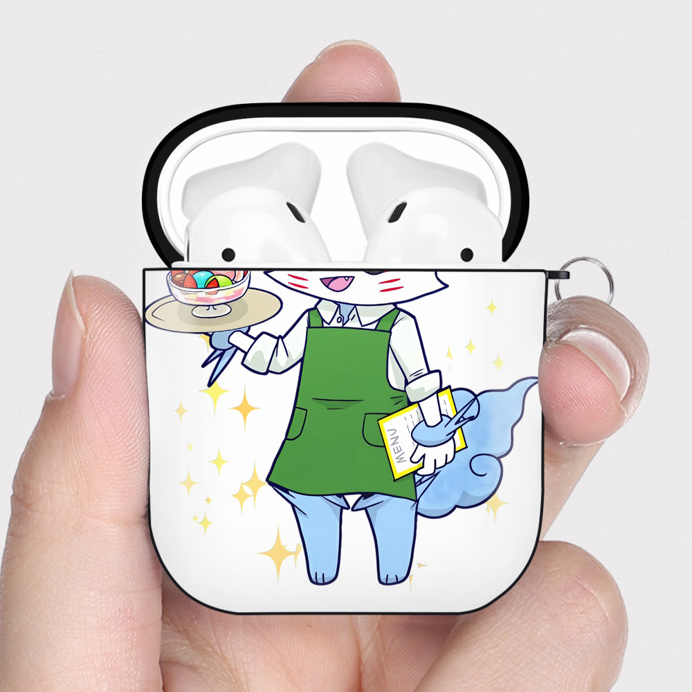（画像用） 妖怪ウォッチ Yo-kai Watch AirPods 第2世代保護ケース ハードシェル ブラック 耐衝撃・防指紋・カラビナ付き