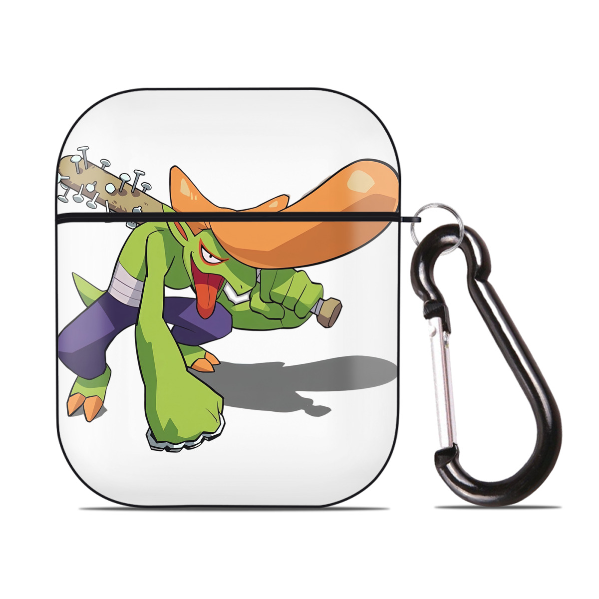 （画像用） 妖怪ウォッチ Yo-kai Watch AirPods 第2世代保護ケース ハードシェル ブラック 耐衝撃・防指紋・カラビナ付き