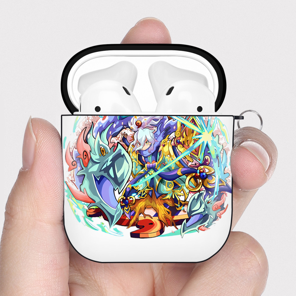 （画像用） 妖怪ウォッチ Yo-kai Watch AirPods 第2世代保護ケース ハードシェル ブラック 耐衝撃・防指紋・カラビナ付き