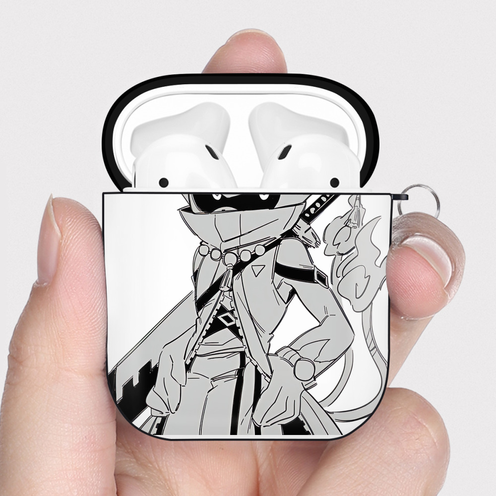 （画像用） 妖怪ウォッチ Yo-kai Watch AirPods 第2世代保護ケース ハードシェル ブラック 耐衝撃・防指紋・カラビナ付き