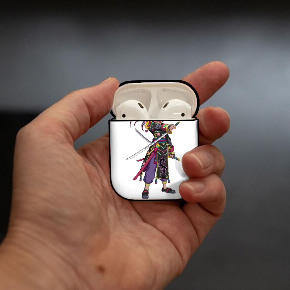 妖怪ウォッチ Yo-kai Watch AirPods 第2世代保護ケース ハードシェル ブラック 耐衝撃・防指紋・カラビナ付き