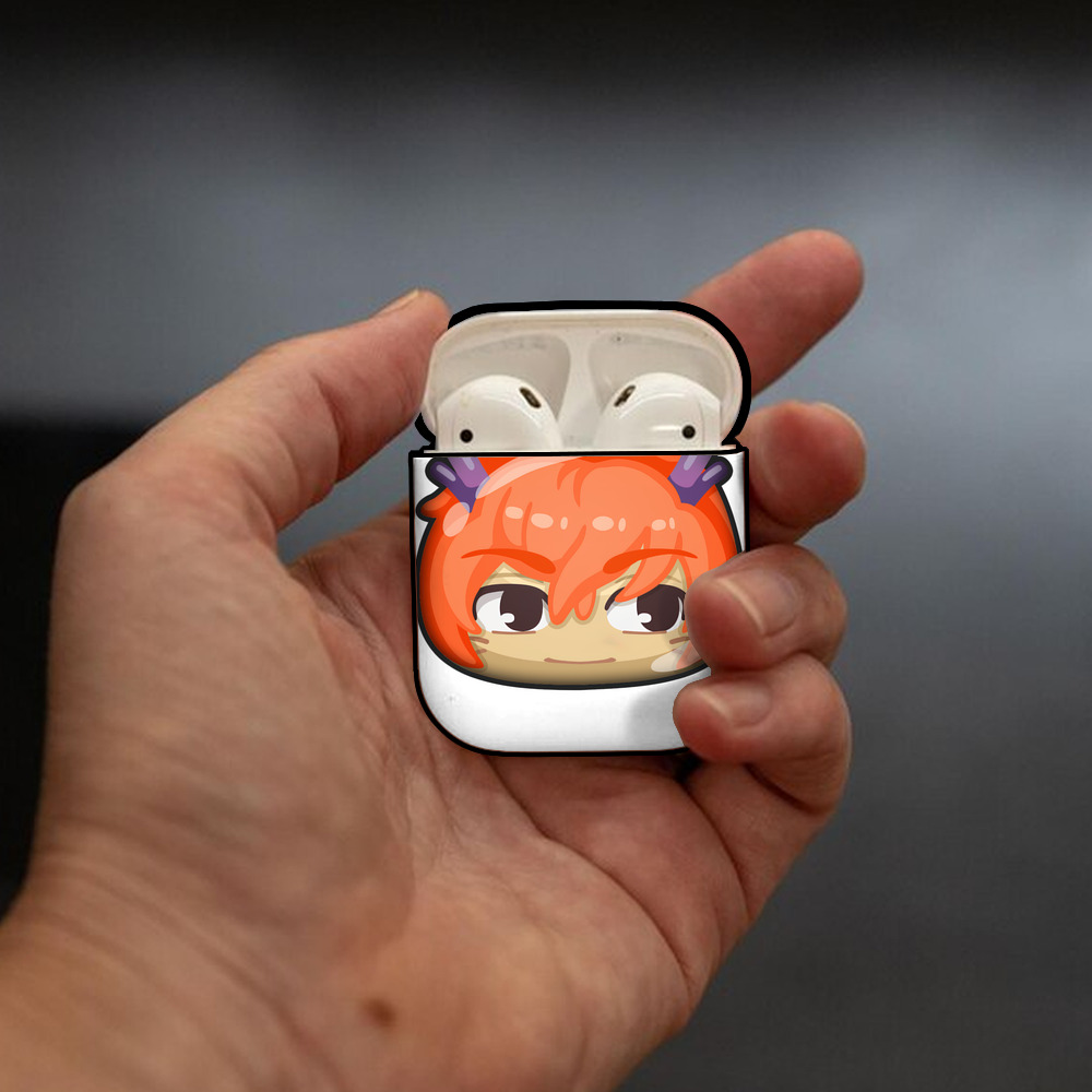 妖怪ウォッチ Yo-kai Watch AirPods 第2世代保護ケース ハードシェル ブラック 耐衝撃・防指紋・カラビナ付き