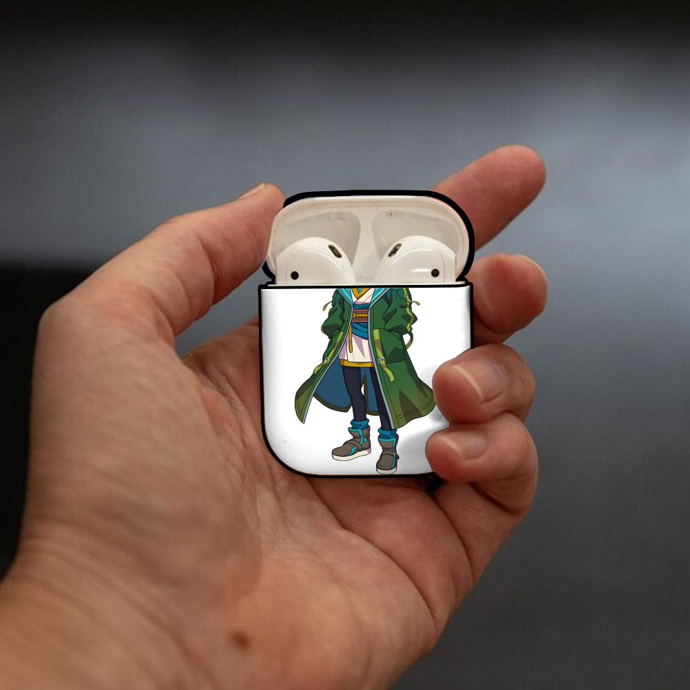 妖怪ウォッチ Yo-kai Watch AirPods 第2世代保護ケース ハードシェル ブラック 耐衝撃・防指紋・カラビナ付き