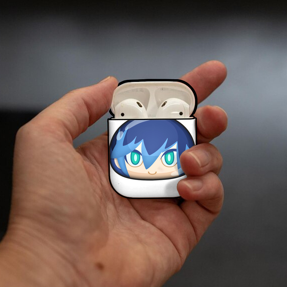 妖怪ウォッチ Yo-kai Watch AirPods 第2世代保護ケース ハードシェル ブラック 耐衝撃・防指紋・カラビナ付き
