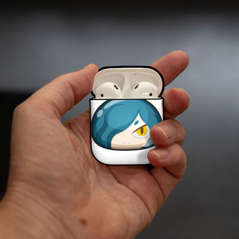 妖怪ウォッチ Yo-kai Watch AirPods 第2世代保護ケース ハードシェル ブラック 耐衝撃・防指紋・カラビナ付き