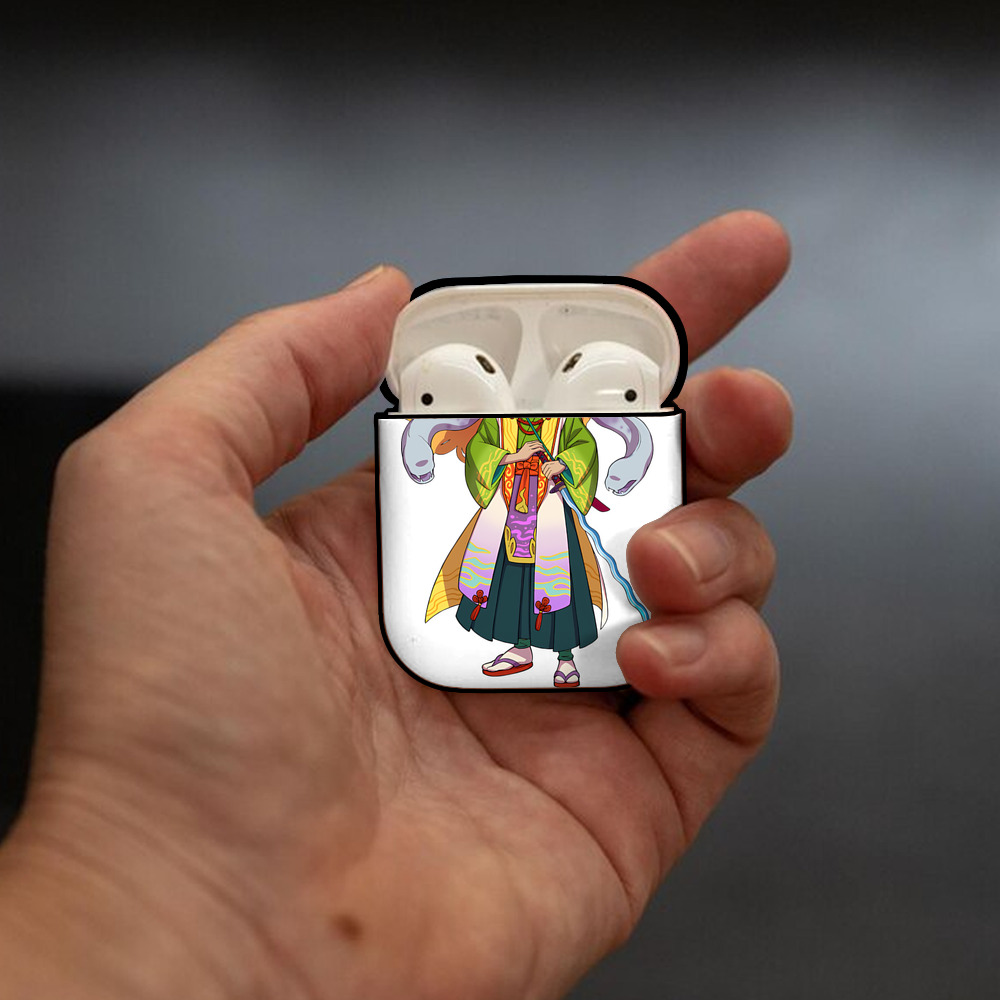 妖怪ウォッチ Yo-kai Watch AirPods 第2世代保護ケース ハードシェル ブラック 耐衝撃・防指紋・カラビナ付き