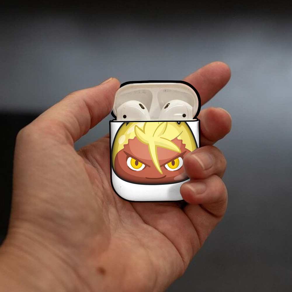 妖怪ウォッチ Yo-kai Watch AirPods 第2世代保護ケース ハードシェル ブラック 耐衝撃・防指紋・カラビナ付き