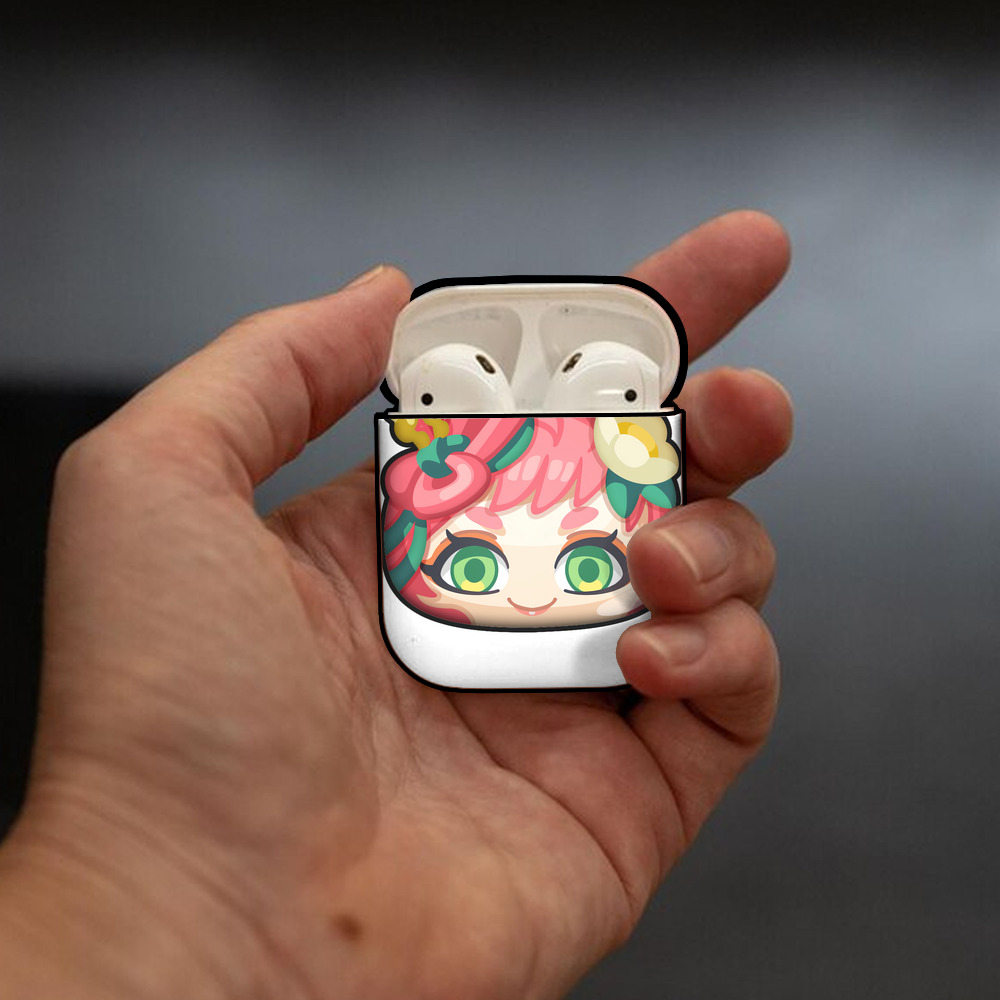 妖怪ウォッチ Yo-kai Watch AirPods 第2世代保護ケース ハードシェル ブラック 耐衝撃・防指紋・カラビナ付き