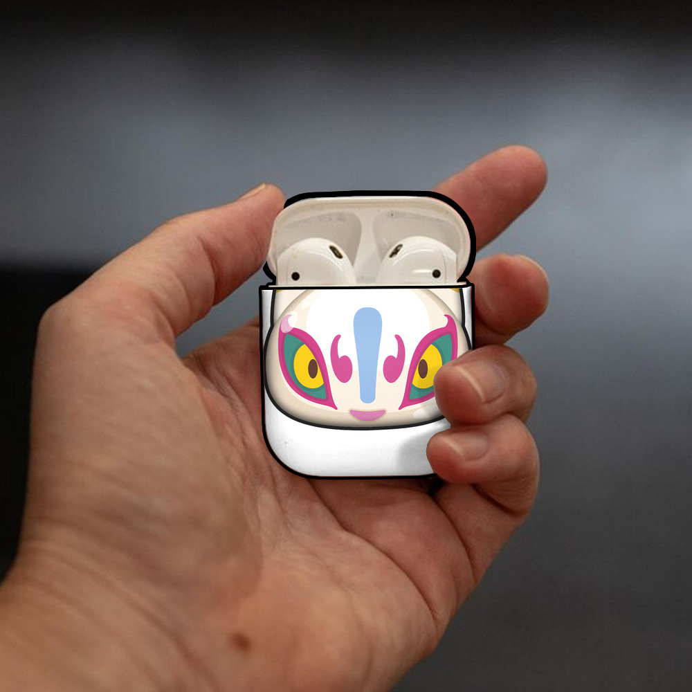 妖怪ウォッチ Yo-kai Watch AirPods 第2世代保護ケース ハードシェル ブラック 耐衝撃・防指紋・カラビナ付き