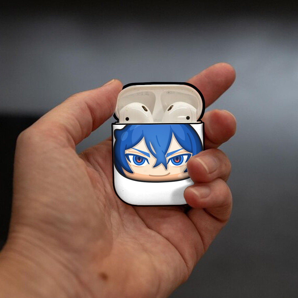 妖怪ウォッチ Yo-kai Watch AirPods 第2世代保護ケース ハードシェル ブラック 耐衝撃・防指紋・カラビナ付き