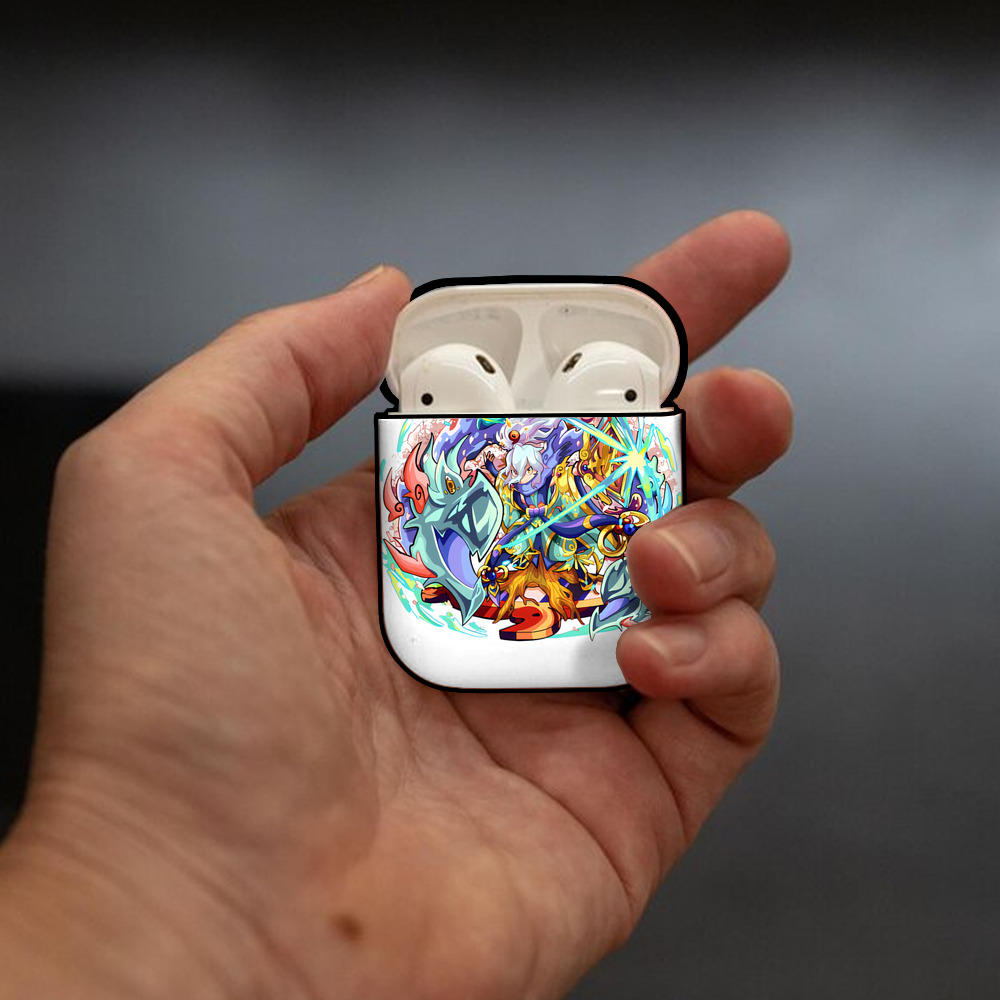 妖怪ウォッチ Yo-kai Watch AirPods 第2世代保護ケース ハードシェル ブラック 耐衝撃・防指紋・カラビナ付き