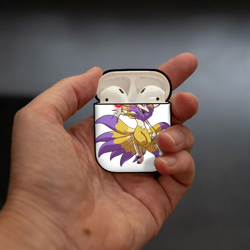 妖怪ウォッチ Yo-kai Watch AirPods 第2世代保護ケース ハードシェル ブラック 耐衝撃・防指紋・カラビナ付き