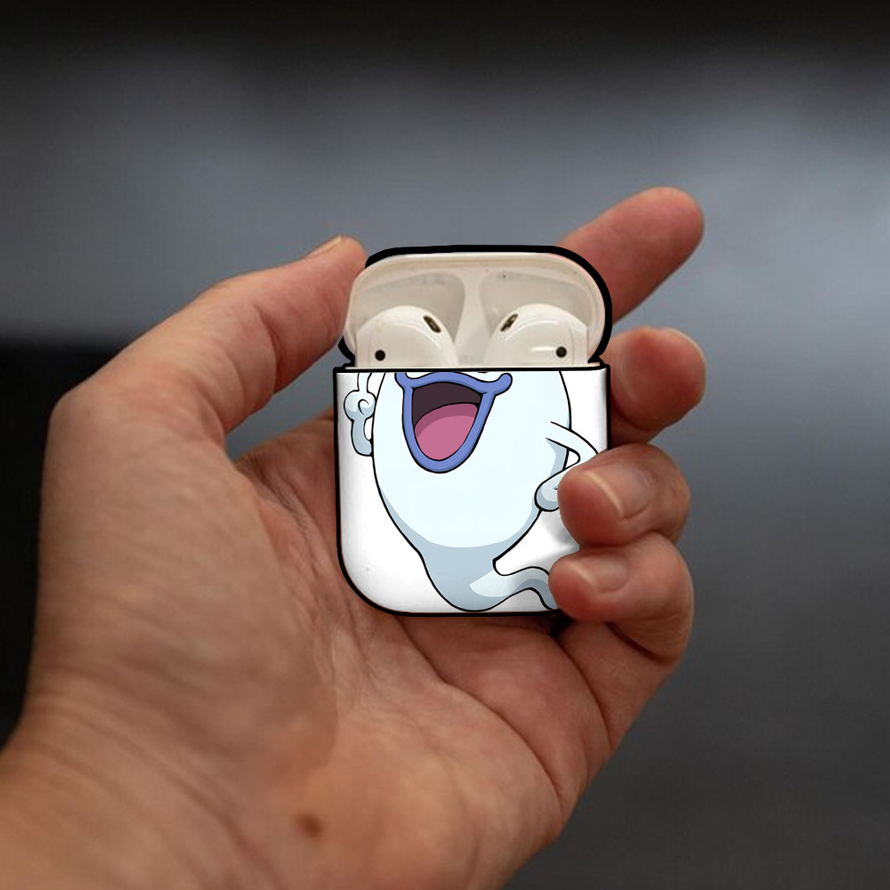 妖怪ウォッチ Yo-kai Watch AirPods 第2世代保護ケース ハードシェル ブラック 耐衝撃・防指紋・カラビナ付き