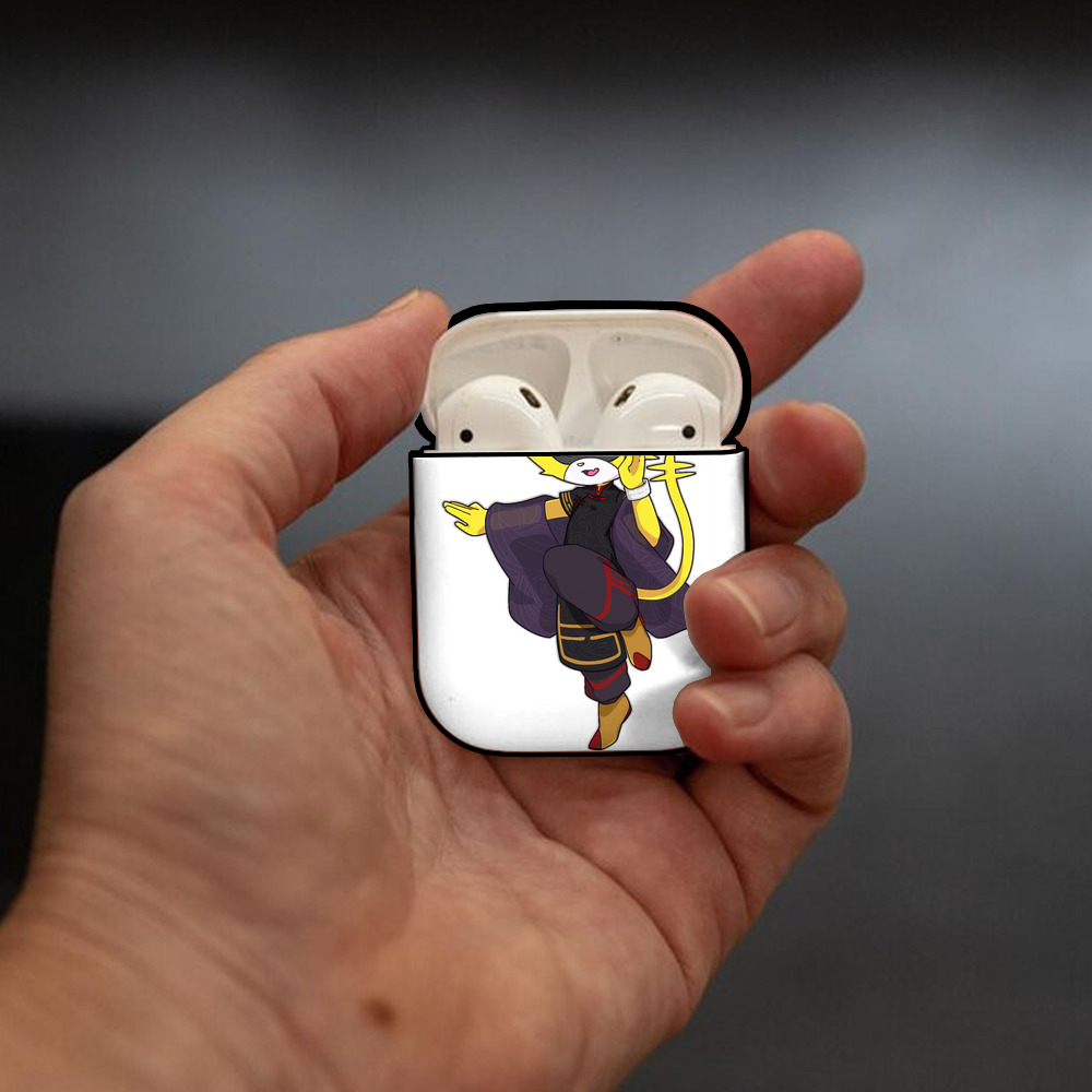 妖怪ウォッチ Yo-kai Watch AirPods 第2世代保護ケース ハードシェル ブラック 耐衝撃・防指紋・カラビナ付き